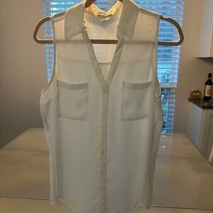 Express White Sleeveless Blouse